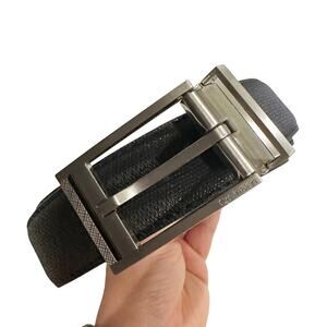 Calvin Klein Twist Reversible Leather Belt Size 38 Black
